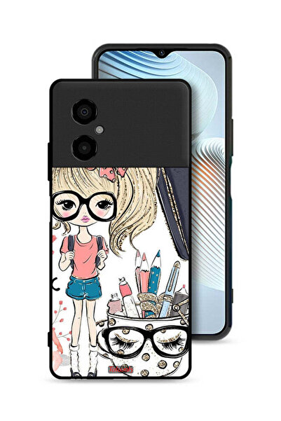 Tolwak Xiaomi Poco M4 5G Protective Case Cover Unicorn Girl Art