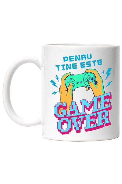 INOVATIX Personalized white mug, Video Game Controller In Your Hands It's Game Over For You, INOVATIX®. 330ml