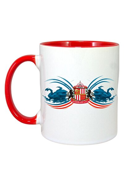 INOVATIX Cana Alba Personalizata, Sunderland Afc Anglia, Maner Si Interior Rosu, ®. 330ml