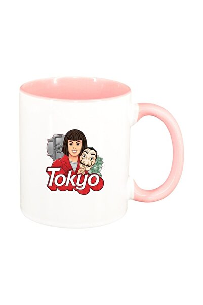 INOVATIX Cana alba personalizata, La Casa De Papel, interior roz, D1496, INOV...