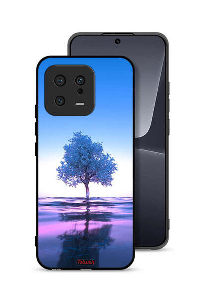 Tolwak غطاء حماية لهاتف شاومي 13 بتصميم شجرة نيون وانعكاس مائي فني رقمي