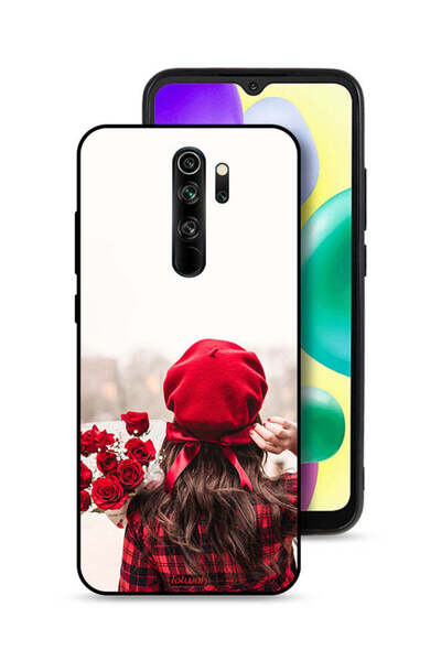 Tolwak Xiaomi Redmi Note 8 Pro Protective Case Cover Holding Flowers
