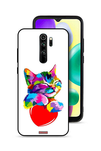 Tolwak غطاء حماية لهاتف شاومي ريدمي نوت 8 برو - قطة ملونة
