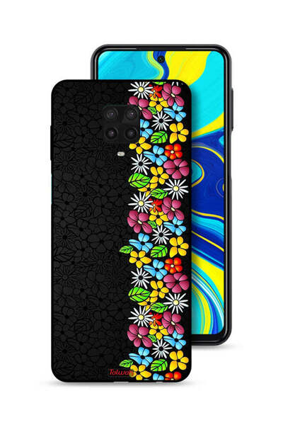 Tolwak غطاء حماية لهاتف شاومي ريدمي نوت 9 برو - فلاورز لاين