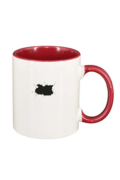 INOVATIX Cana alba personalizata, Hole, interior rosu, D304, INOVATIX®. 330ml