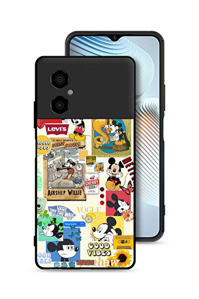 Tolwak غطاء حماية لهاتف Xiaomi Poco M4 5G مع ملصقات Happy and Stickers