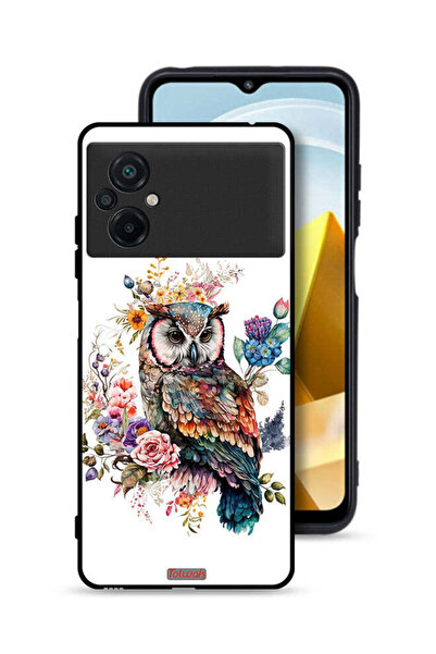 Tolwak غطاء حماية لهاتف Xiaomi Poco M5 4G بتصميم بومة فنية تجريدية