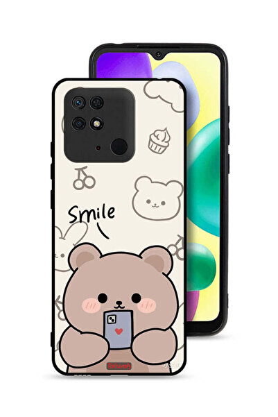 Tolwak غطاء حماية لهاتف شاومي ريدمي 10 سي برسومات الدب المبتسم