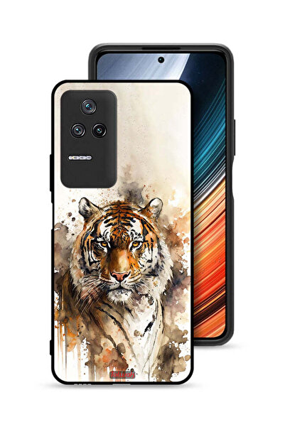 Tolwak غطاء حماية Xiaomi Poco F4 بتصميم فن تجريدي من جلد الفهد