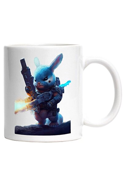 INOVATIX Cana alba personalizata, Soldat, Iepure, Arme, Impuscaturi, Sci-Fi, ...