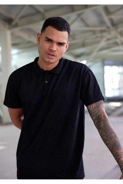 BAGİSTA BUTİK UNISEX ΣΚΟΥΡΟ ΜΠΛΕ ΚΟΝΤΟΜΑΝΙΚΟ ΠΟΛΟ ΛΑΚΟΣ 100% ΒΑΜΒΑΚΙ