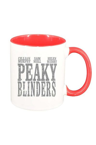 INOVATIX Personalized white mug, Peaky Blinders, red interior, D1310, INOVATIX®. 330ml