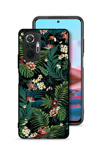 Tolwak غطاء حماية لهاتف شاومي ريدمي نوت 10 برو 4G بنقشة أوراق استوائية