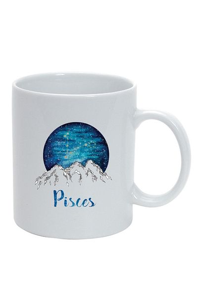 INOVATIX Personalized white mug, Zodiac, Pisces, white, D1387, INOVATIX®. 330ml