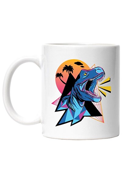 INOVATIX Cana alba personalizata, Dinozaur, Palmieri, Geometric, Nori, Retro,...