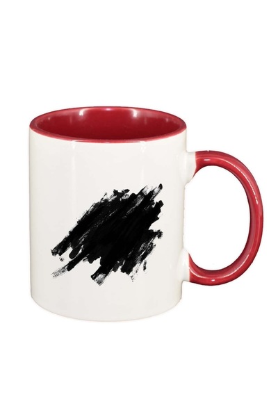 INOVATIX Cana alba personalizata, Paint, interior rosu, D284, INOVATIX®. 330ml