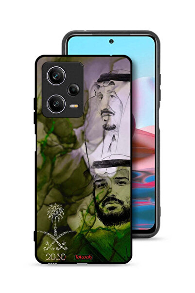 Tolwak غطاء حماية لهاتف شاومي ريدمي نوت 12 برو، ملصق فني للملك سلمان وولي الع...