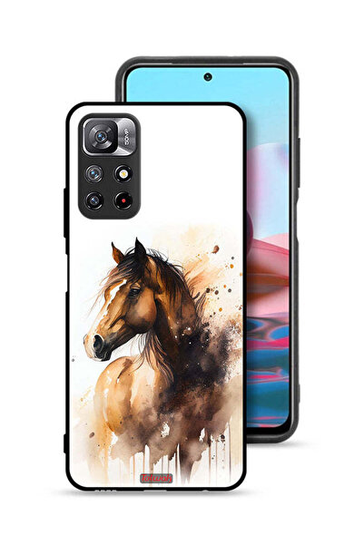 Tolwak غطاء حماية لهاتف شاومي ريدمي نوت 11 4G، رسمة حصان تجريدية