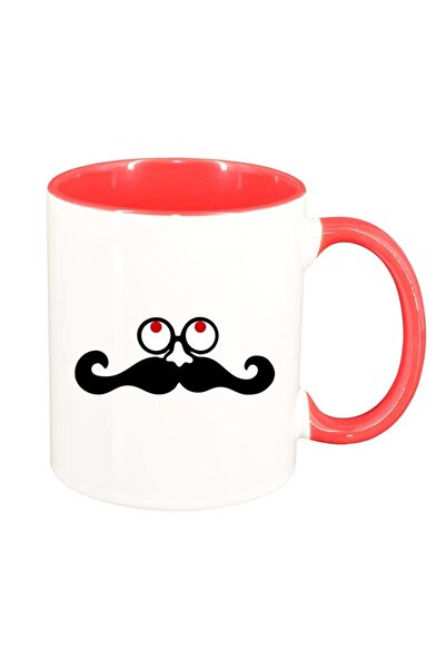 INOVATIX Εξατομικευμένη λευκή κούπα, Πρόσοψη, κόκκινο εσωτερικό, D186, INOVAT...