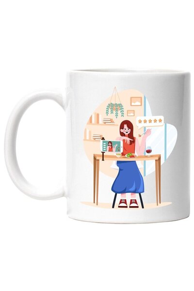 INOVATIX Εξατομικευμένη λευκή κούπα, Influencer, Κριτική, Γυρίσματα, Φαγητό, ...