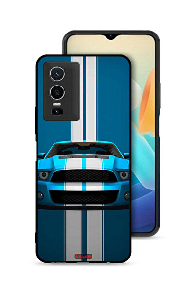 Tolwak Vivo Y76 5G Protective Case Cover Car Abstract Art