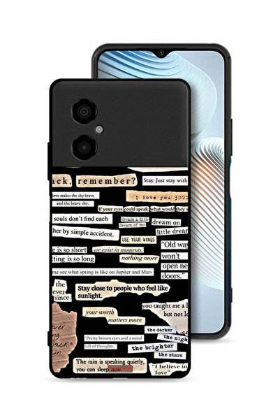 Tolwak Xiaomi Poco M4 5G Protective Case Cover Quotes Stickers