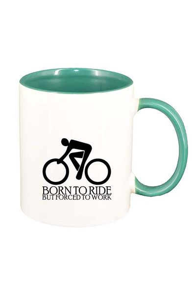 INOVATIX Personalized white mug, Legend, green interior, D84, INOVATIX®. 330ml