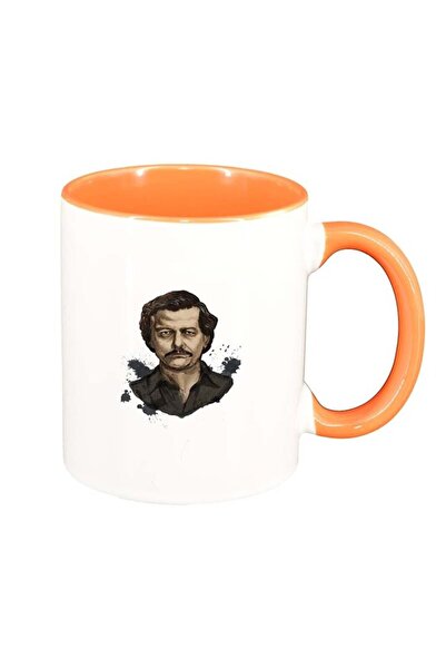 INOVATIX Персонализирана бяла чаша, Наркос - Пабло Ескобар, оранжева вътрешно...