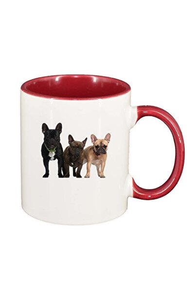 INOVATIX Εξατομικευμένη λευκή κούπα, Σκύλος, κόκκινο εσωτερικό, D346, INOVATI...