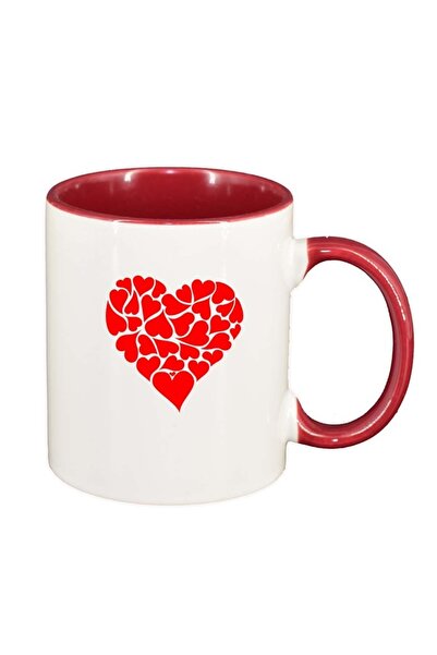 INOVATIX Cana alba personalizata, Love, interior rosu, D333, INOVATIX®. 330ml