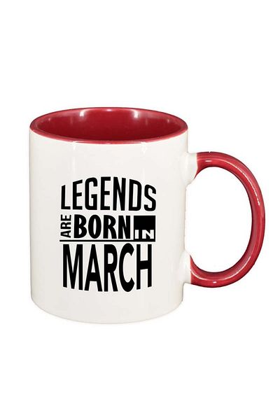 INOVATIX Personalized white mug, Legend, red interior, D76, INOVATIX®. 330ml