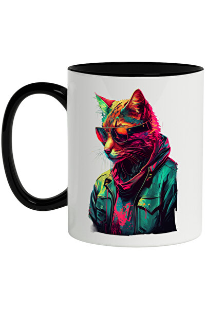 INOVATIX Cana alba personalizata, , Retro, Wave, Ochelari De Soare, Jacheta, ...