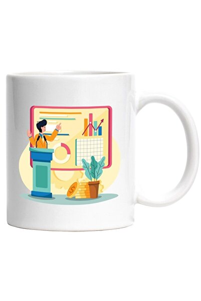 INOVATIX Cana alba personalizata, Grafic, Podium, Microfon, INOVATIX®. 330ml