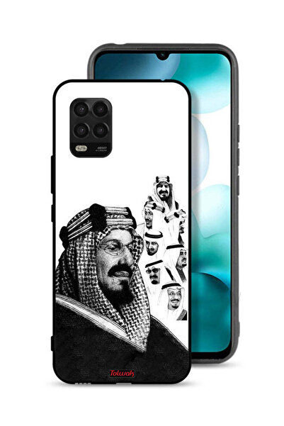 Tolwak غطاء حماية لهاتف شاومي مي 10 لايت 5G، ملصق فني أبيض وأسود لملوك المملك...