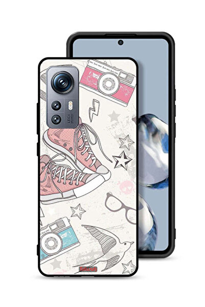Tolwak غطاء حماية لهاتف Xiaomi 12S بتصميم حذاء قماشي وفن كاميرا