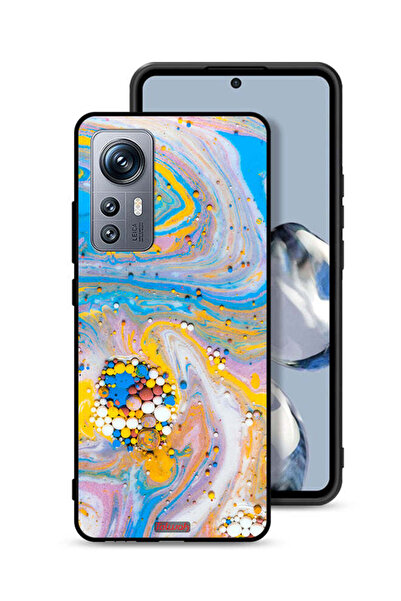 Tolwak غطاء حماية لهاتف Xiaomi 12S بتصميم جواهر تجريدية ملونة