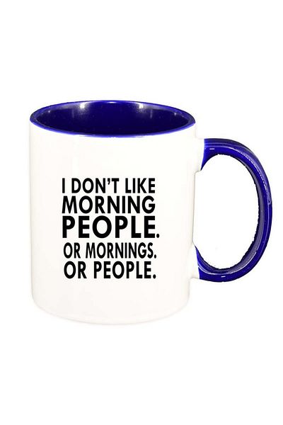 INOVATIX Personalized white mug, I Don`t Like, dark blue interior, D85, INOVATIX®. 330ml