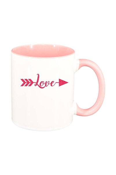 INOVATIX Персонализирана бяла чаша, Love, розов интериор, D337, INOVATIX®. 33...