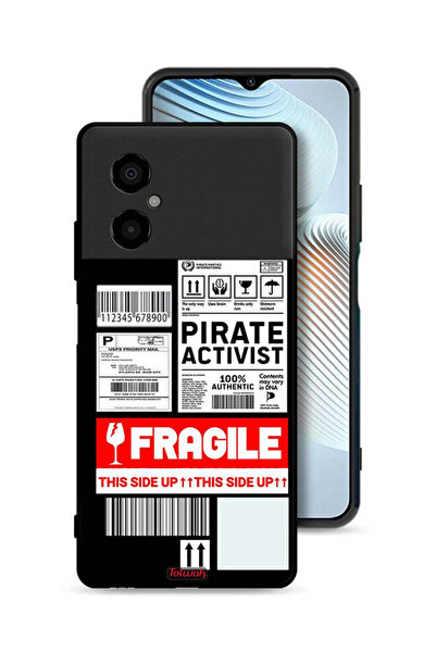 Tolwak Xiaomi Poco M4 5G Protective Case Cover Private Activist Fragile Sticker