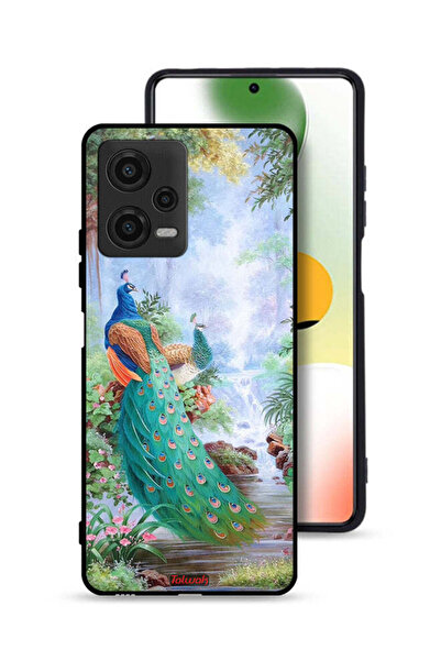 Tolwak غطاء حماية لهاتف Xiaomi Poco X5 بتصميم الطاووس