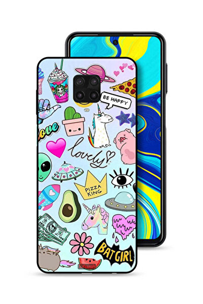 Tolwak غطاء حماية لهاتف شاومي ريدمي نوت 9 برو بملصقات جميلة