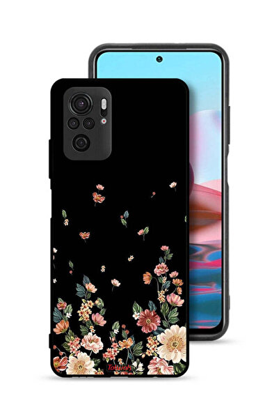 Tolwak Xiaomi Redmi Note 10 4G Protective Case Cover Small Flowers In Bottom