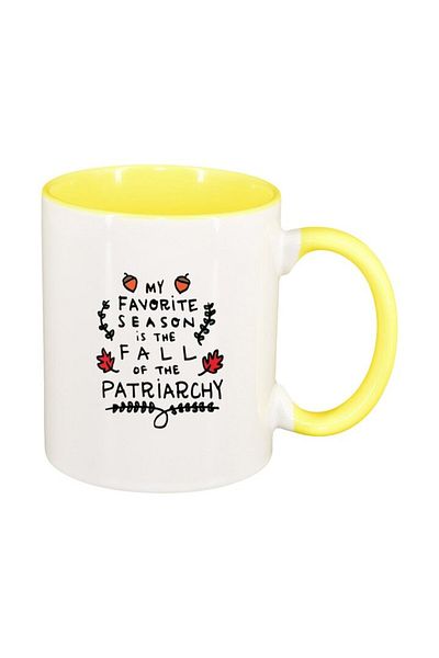 INOVATIX Cana alba personalizata, patriarchy, interior galben, D1478, INOVATIX®. 330ml