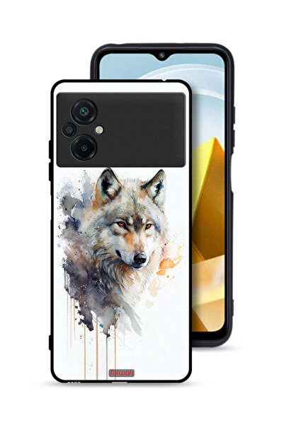 Tolwak Xiaomi Poco M5 4G Protective Case Cover Wolf Abstract Art
