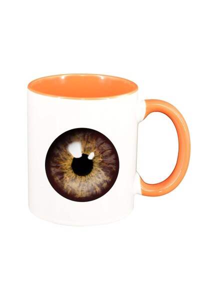 INOVATIX Cana alba personalizata, Eyeball, interior portocaliu, D300, INOVATI...