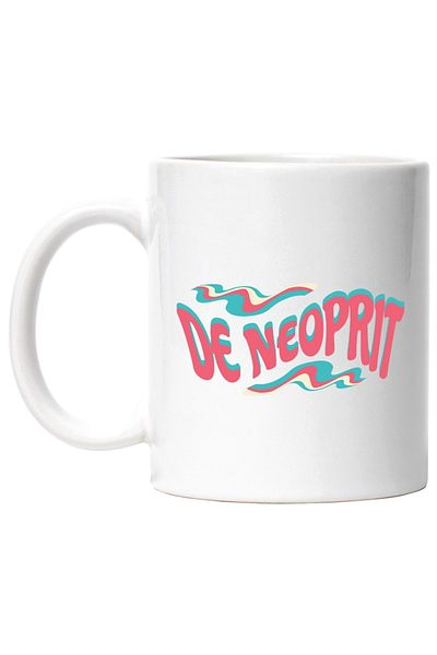 INOVATIX Personalized white mug, Colorful Painting Style in Romanian Unstoppable, INOVATIX®. 330ml
