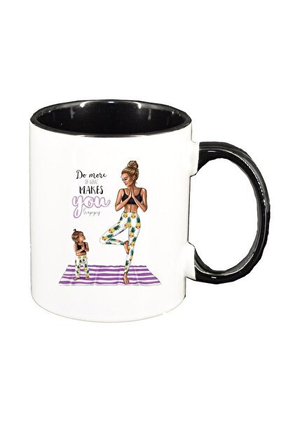 INOVATIX Cana alba personalizata, Princess, Mama Copil, Fetita, interior negr...