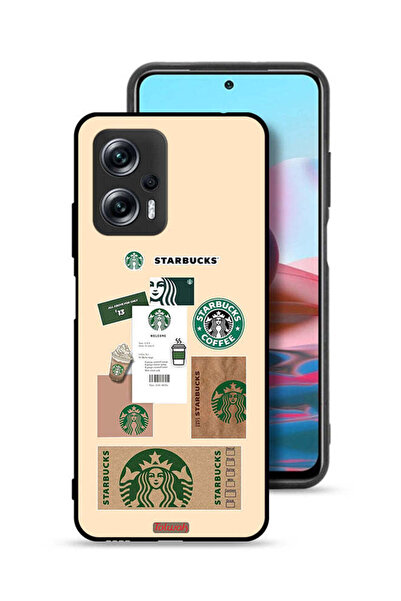 Tolwak Xiaomi Redmi Note 11T Pro 5G Protective Case Cover Coffee Sticker