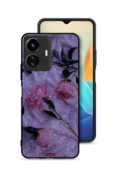 Tolwak غطاء حماية لهاتف Vivo Y77 5G بنقشة ورود لامعة