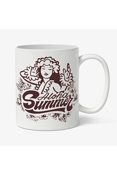 INOVATIX Cana alba personalizata, Aloha Summer Hula Dansator, INOVATIX®. 330ml